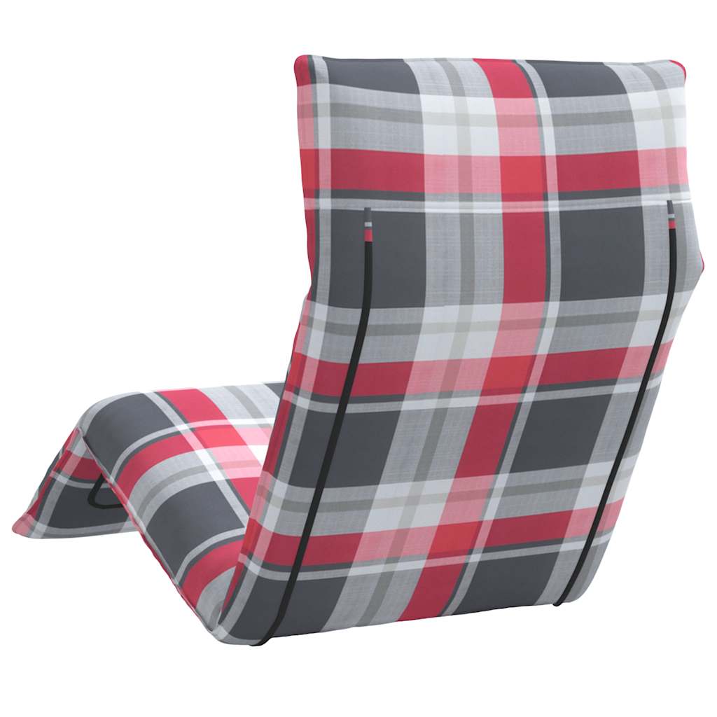 vidaXL Sonnenliege Klappbar Rot Karomuster 175x54x8,5 cm Oxford-Gewebe