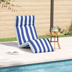 vidaXL Sonnenliege Klappbar Blau und Weiß 175x54x8,5 cm Oxford-Gewebe