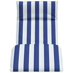 vidaXL Sonnenliege Klappbar Blau und Weiß 175x54x8,5 cm Oxford-Gewebe