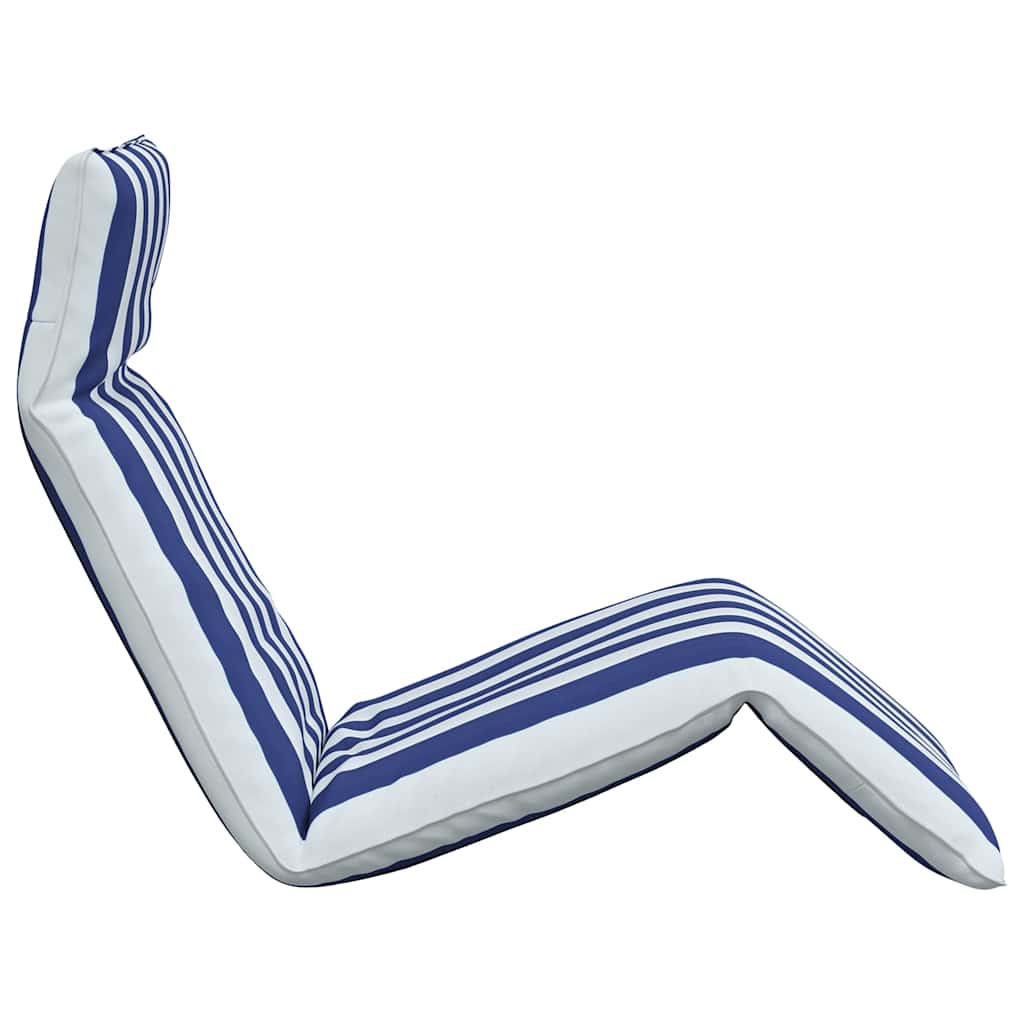 vidaXL Sonnenliege Klappbar Blau und Weiß 175x54x8,5 cm Oxford-Gewebe