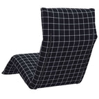 vidaXL Sonnenliege Klappbar Schwarz Karomuster 175x54x8,5 cm