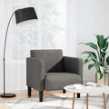 vidaXL Sessel mit Armlehnen Hellgrau 54 cm Cordstoff