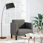 vidaXL Sessel mit Armlehnen Hellgrau 54 cm Cordstoff