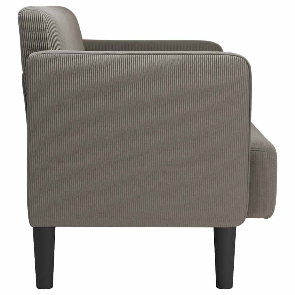 vidaXL Zweisitzer-Sofa Hellgrau 109 cm Cordstoff