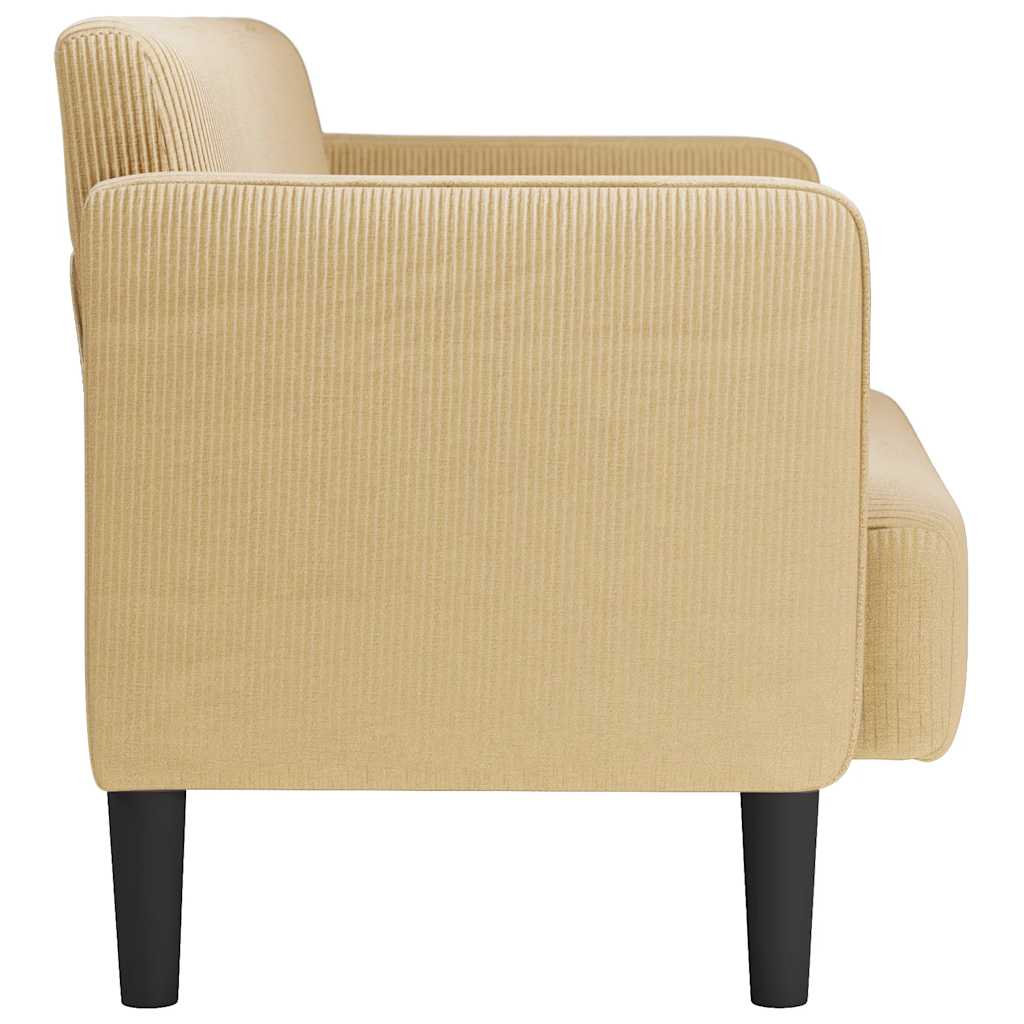 vidaXL Zweisitzer-Sofa Graugrün 109 cm Cordstoff