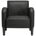 vidaXL Sessel mit Armlehnen Schwarz 54 cm Kunstleder