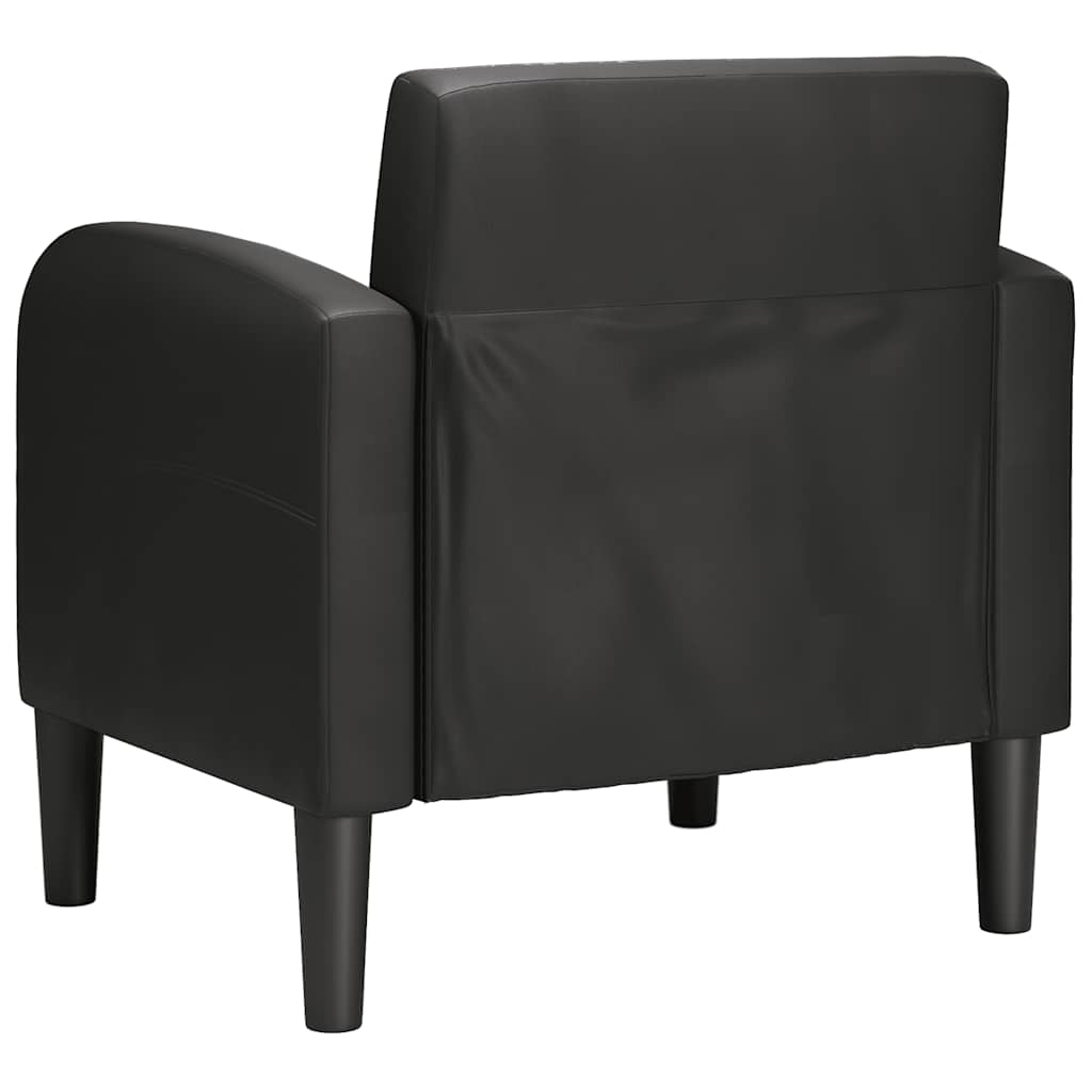 vidaXL Sessel mit Armlehnen Schwarz 54 cm Kunstleder