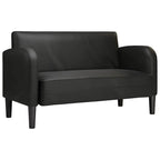 vidaXL Zweisitzer-Sofa Schwarz 110 cm Kunstleder