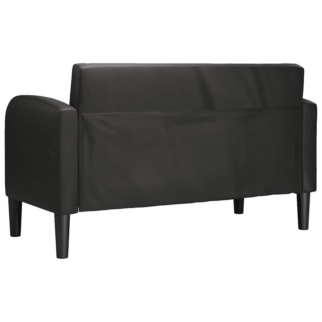 vidaXL Zweisitzer-Sofa Schwarz 110 cm Kunstleder