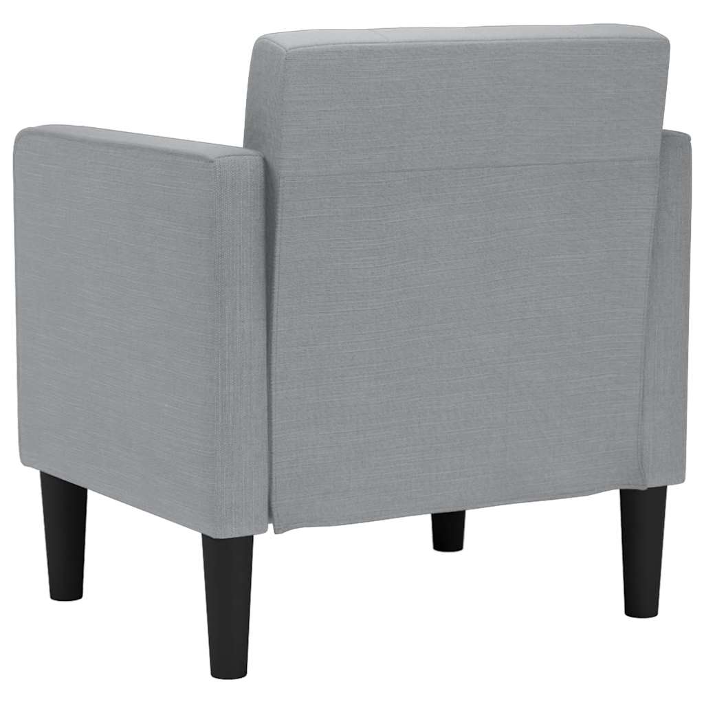 vidaXL Sessel mit Armlehnen Hellgrau 53 cm Stoff