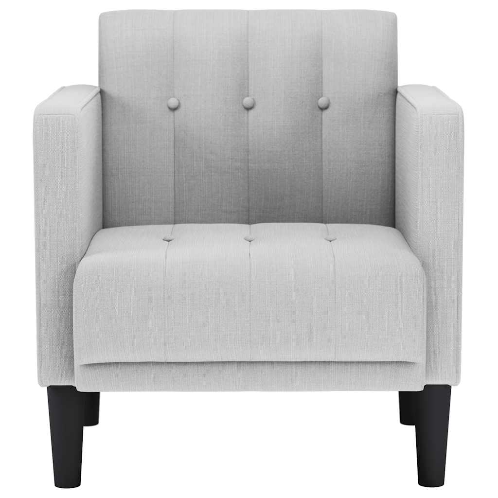 vidaXL Sessel mit Armlehnen Wolkengrau 53 cm Stoff