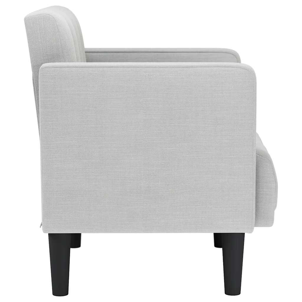 vidaXL Sessel mit Armlehnen Wolkengrau 53 cm Stoff