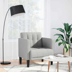 vidaXL Sessel mit Armlehnen Wolkengrau 53 cm Stoff