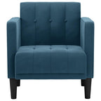 vidaXL Sessel mit Armlehnen Blau 53 cm Samt