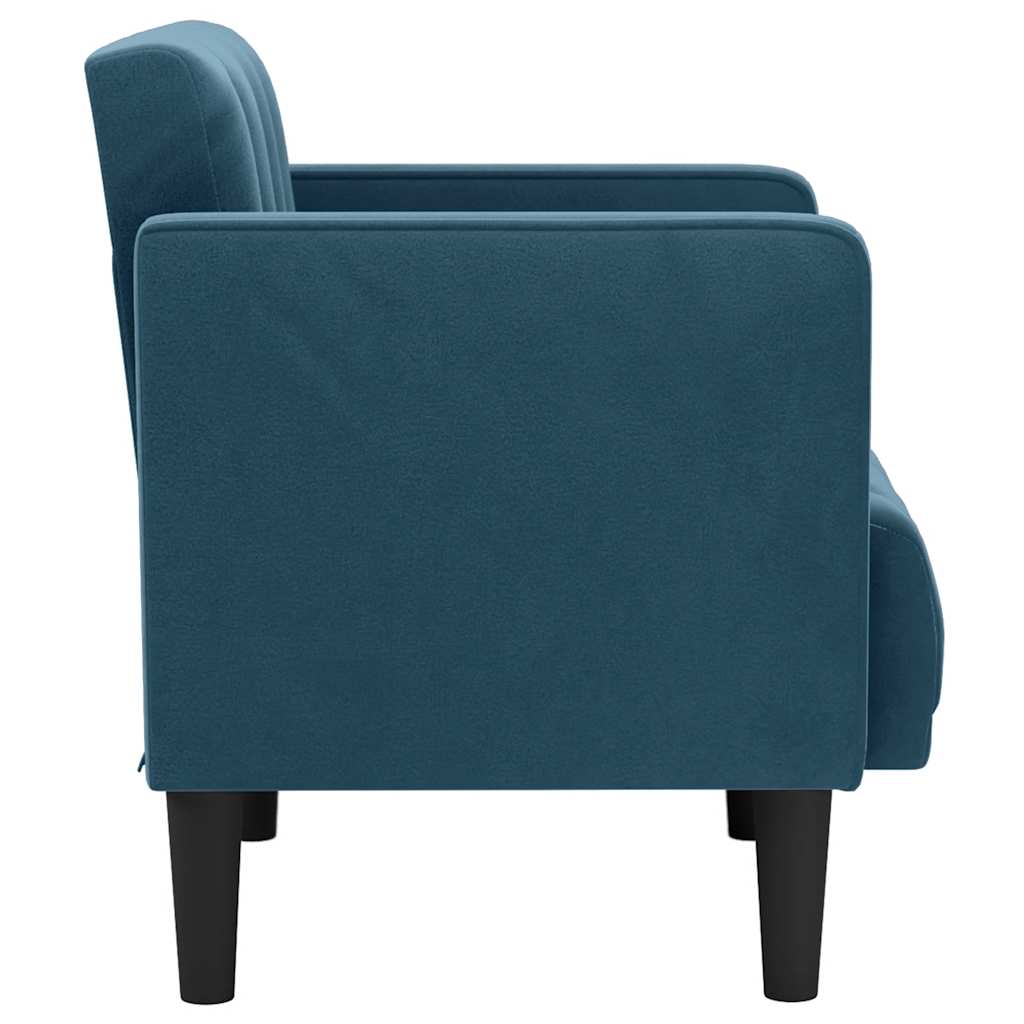 vidaXL Sessel mit Armlehnen Blau 53 cm Samt