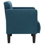 vidaXL Sessel mit Armlehnen Blau 53 cm Samt