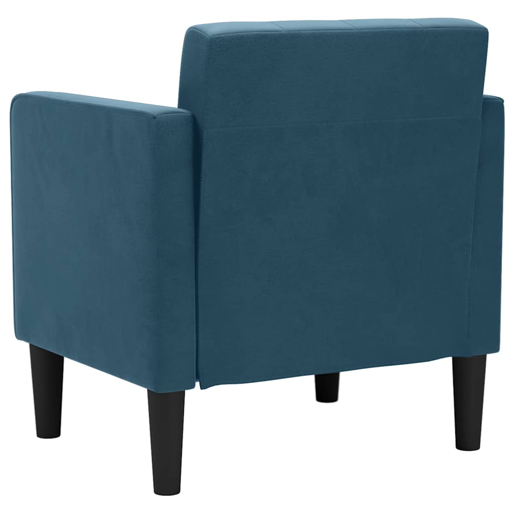 vidaXL Sessel mit Armlehnen Blau 53 cm Samt