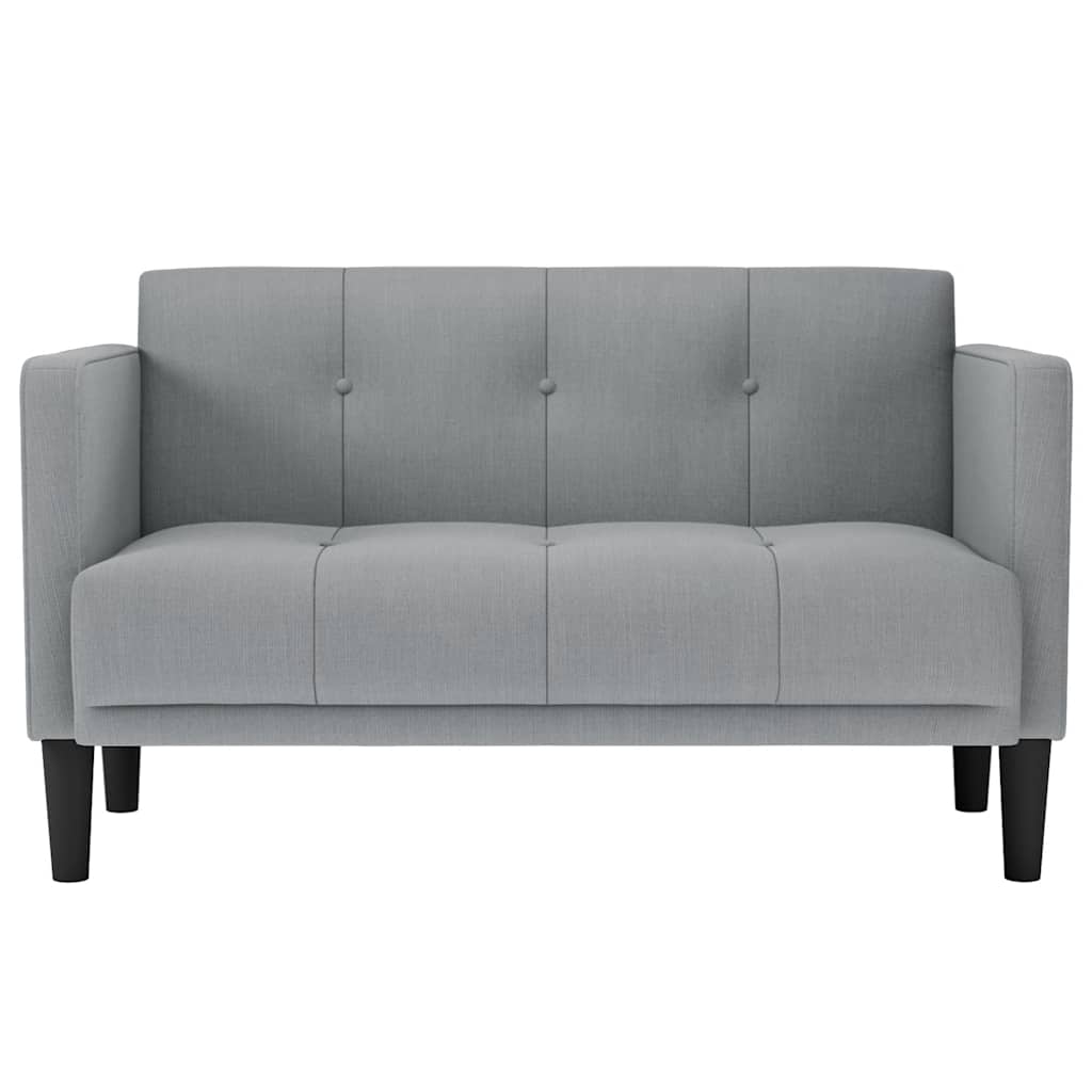 vidaXL Zweisitzer-Sofa Hellgrau 111 cm Stoff