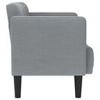 vidaXL Zweisitzer-Sofa Hellgrau 111 cm Stoff