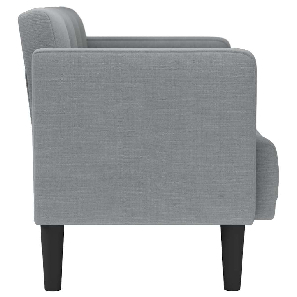 vidaXL Zweisitzer-Sofa Hellgrau 111 cm Stoff