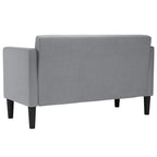 vidaXL Zweisitzer-Sofa Hellgrau 111 cm Stoff