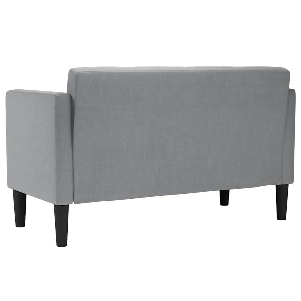 vidaXL Zweisitzer-Sofa Hellgrau 111 cm Stoff