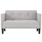 vidaXL Zweisitzer-Sofa Wolkengrau 111 cm Stoff