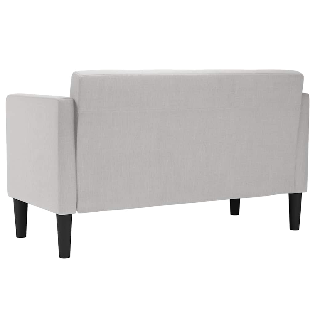 vidaXL Zweisitzer-Sofa Wolkengrau 111 cm Stoff