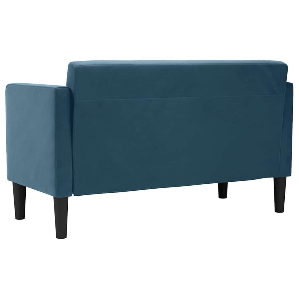 vidaXL Zweisitzer-Sofa Blau 111 cm Samt