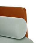 vidaXL Zweisitzer-Sofa mit Nackenrollen Hellgrau 110 cm Samt