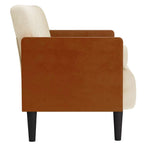 vidaXL Zweisitzer-Sofa mit Nackenrollen 110 cm Leinen