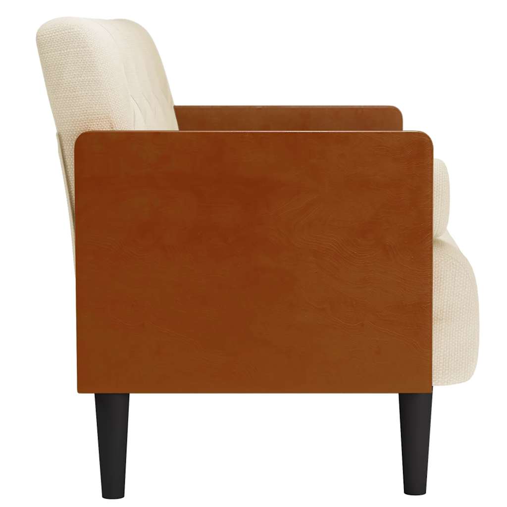 vidaXL Zweisitzer-Sofa mit Nackenrollen 110 cm Leinen