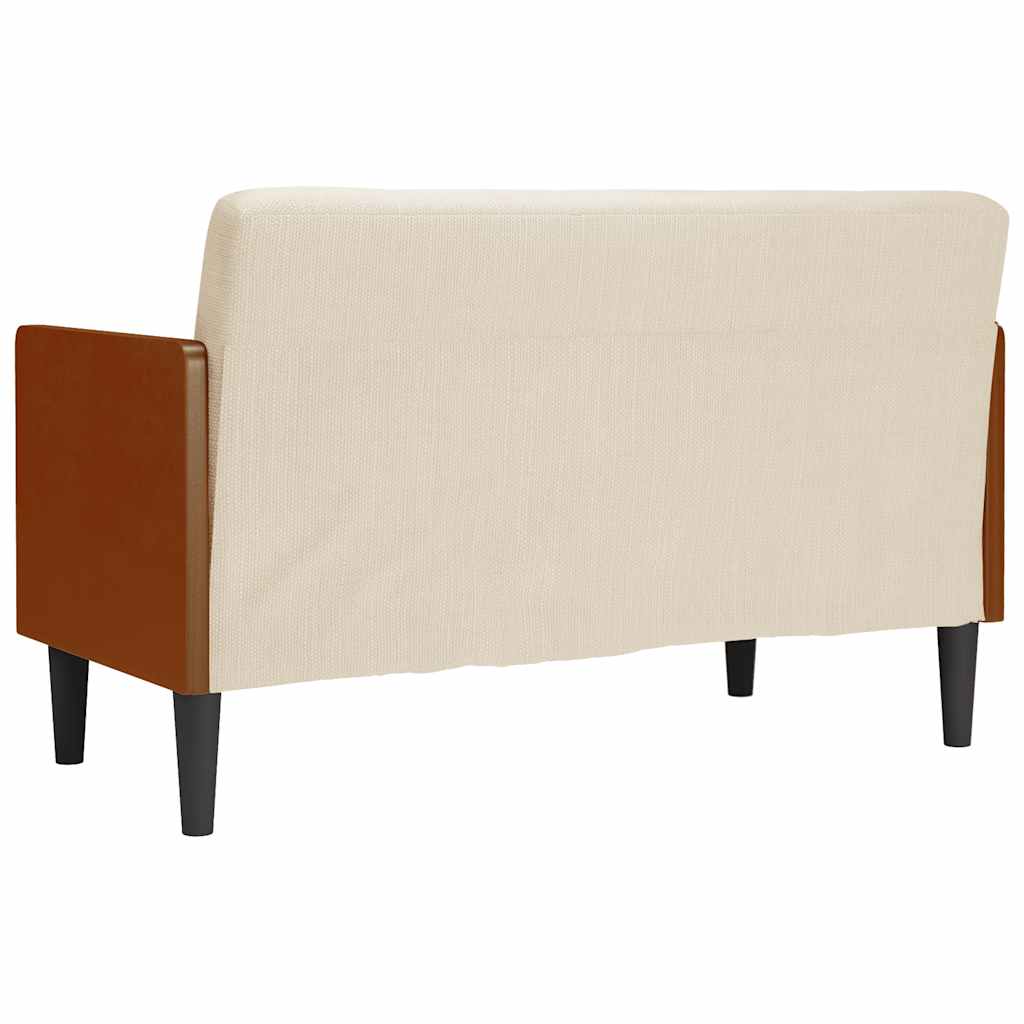 vidaXL Zweisitzer-Sofa mit Nackenrollen 110 cm Leinen