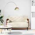 vidaXL Zweisitzer-Sofa mit Nackenrollen 110 cm Leinen