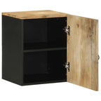 vidaXL Bad-Hängeschrank Schwarz 38x33,5x48 cm Massivholz Mango