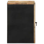 vidaXL Bad-Hängeschrank Schwarz 38x33,5x48 cm Massivholz Mango