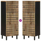 vidaXL Highboard 40x33,5x110 cm Raues Mangoholz