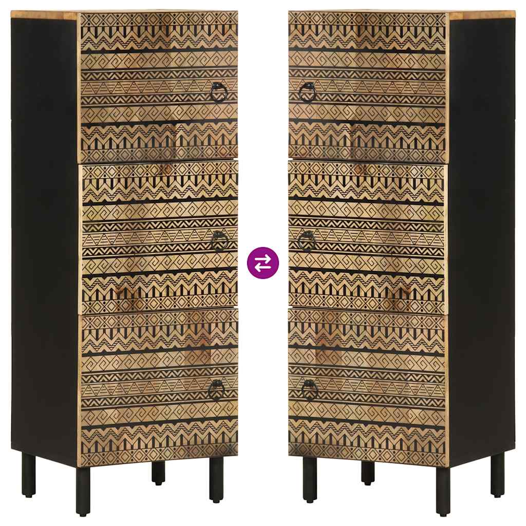 vidaXL Highboard 40x33,5x110 cm Raues Mangoholz