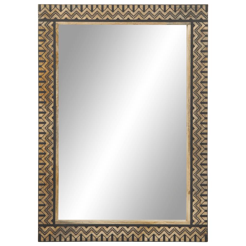vidaXL Badspiegel 50x70 cm Massivholz Mango und Glas