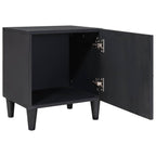 vidaXL Nachttisch mit Tür 2 pcs Schwarz 40 x 33 x 46 cm