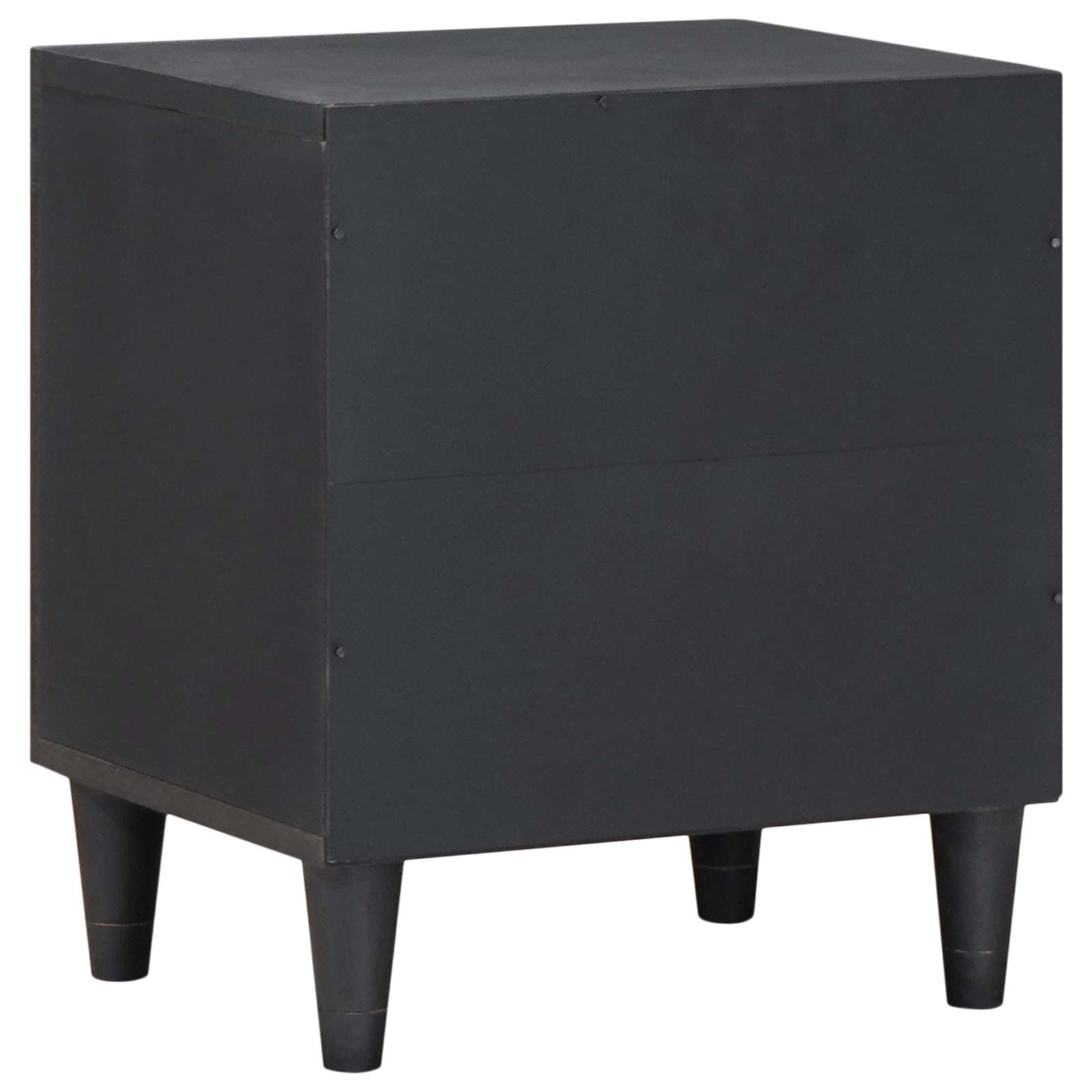 vidaXL Nachttisch mit Tür 2 pcs Schwarz 40 x 33 x 46 cm