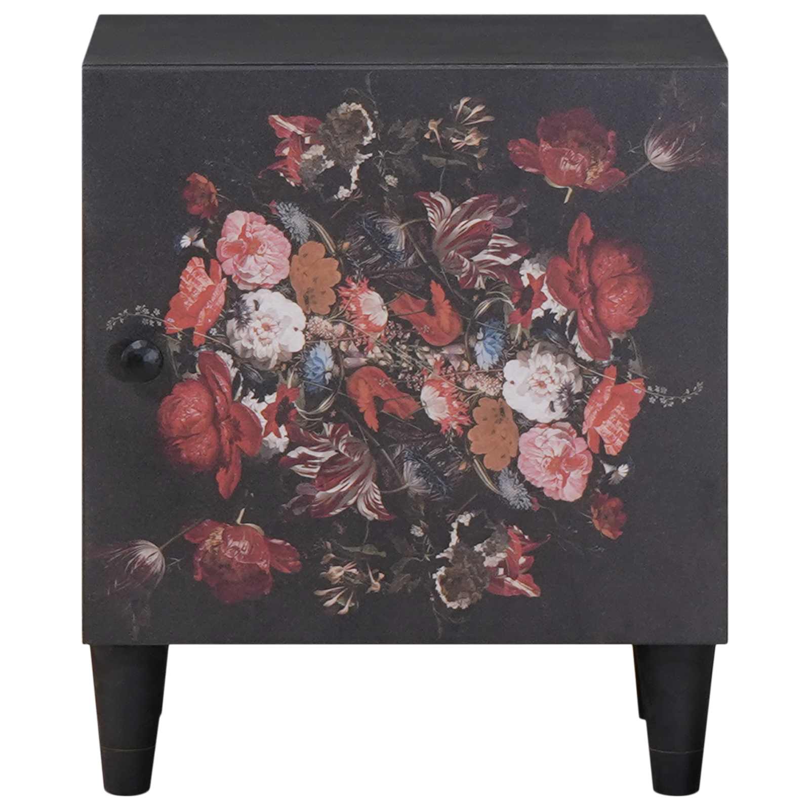 vidaXL Nachttisch mit Tür 2 pcs Schwarz 40 x 33 x 46 cm