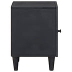 vidaXL Nachttisch mit Tür 2 pcs Schwarz 40 x 33 x 46 cm