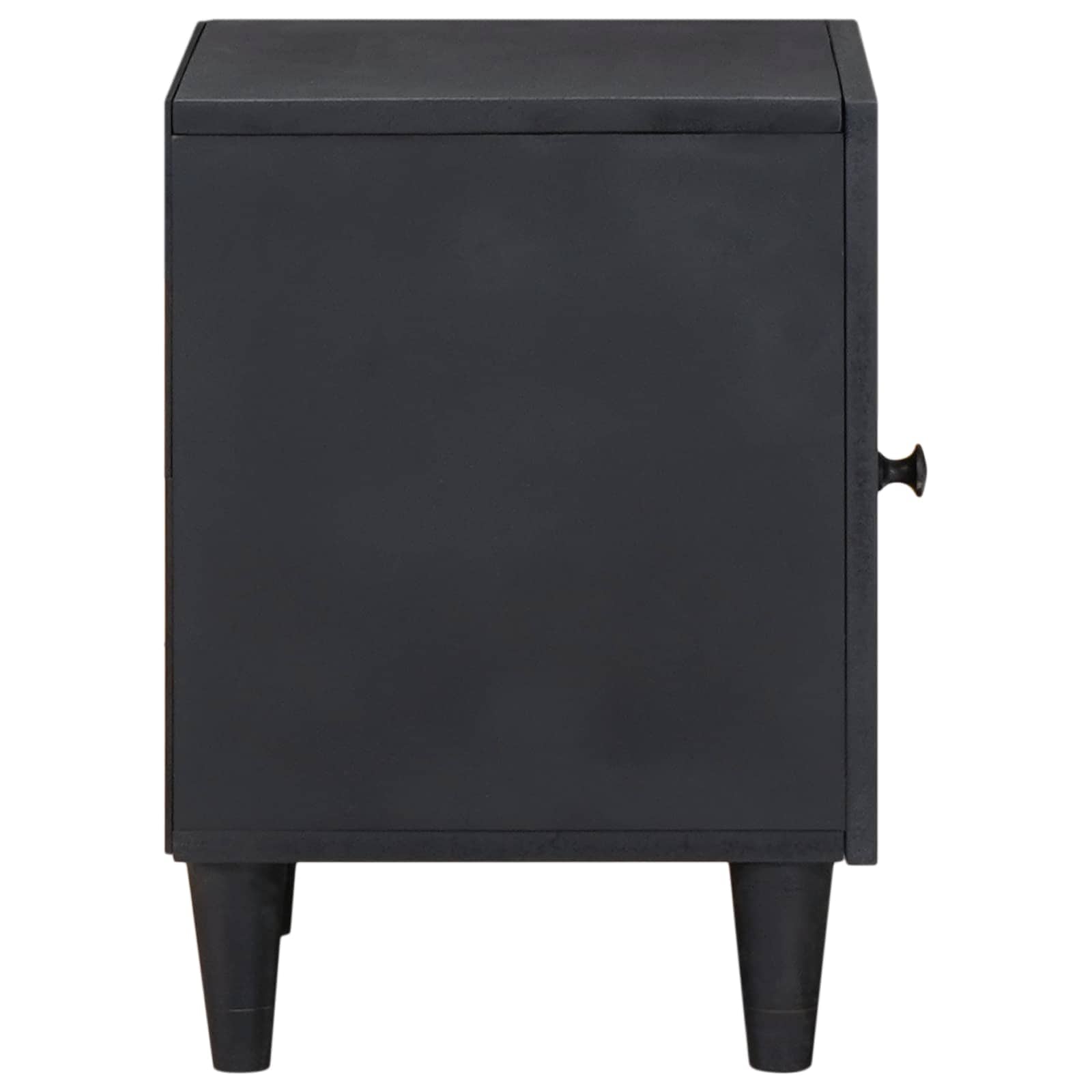 vidaXL Nachttisch mit Tür 2 pcs Schwarz 40 x 33 x 46 cm