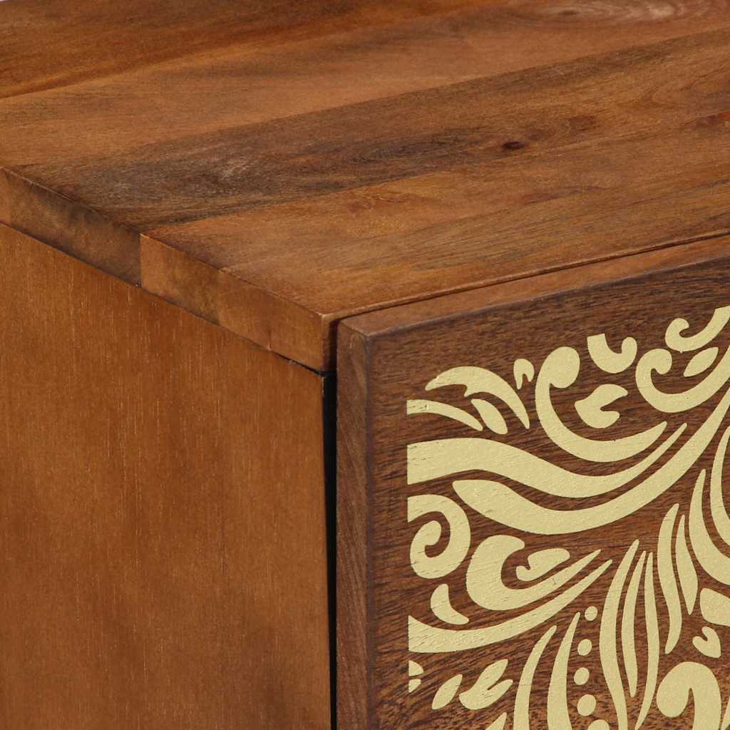 vidaXL Nachttisch mit Tür Honigbraun 40 x 33 x 46 cm Massivholz Mango