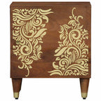 vidaXL Nachttisch mit Tür Honigbraun 40 x 33 x 46 cm Massivholz Mango
