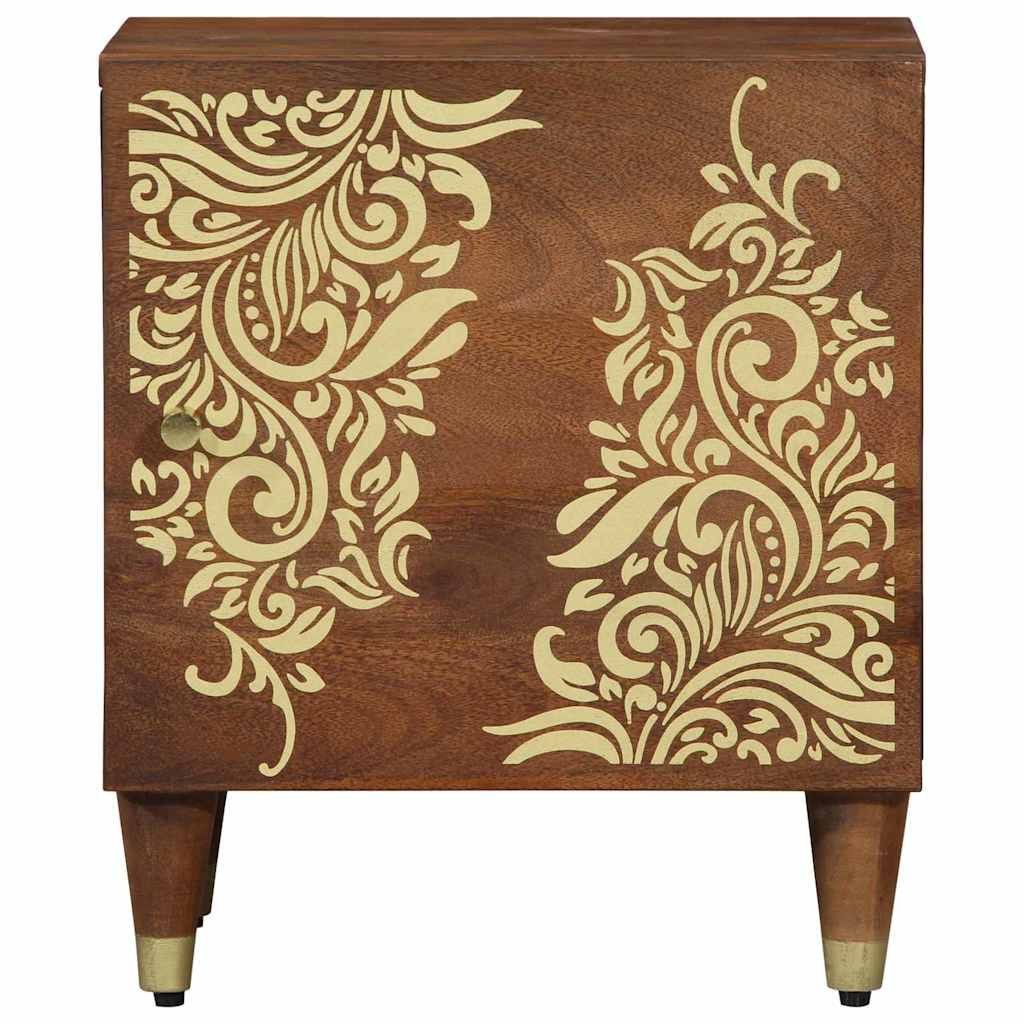 vidaXL Nachttisch mit Tür Honigbraun 40 x 33 x 46 cm Massivholz Mango
