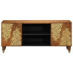 vidaXL TV-Schränk mit Tür Honigbraun 105 x 33 x 46 cm Massivholz Mango