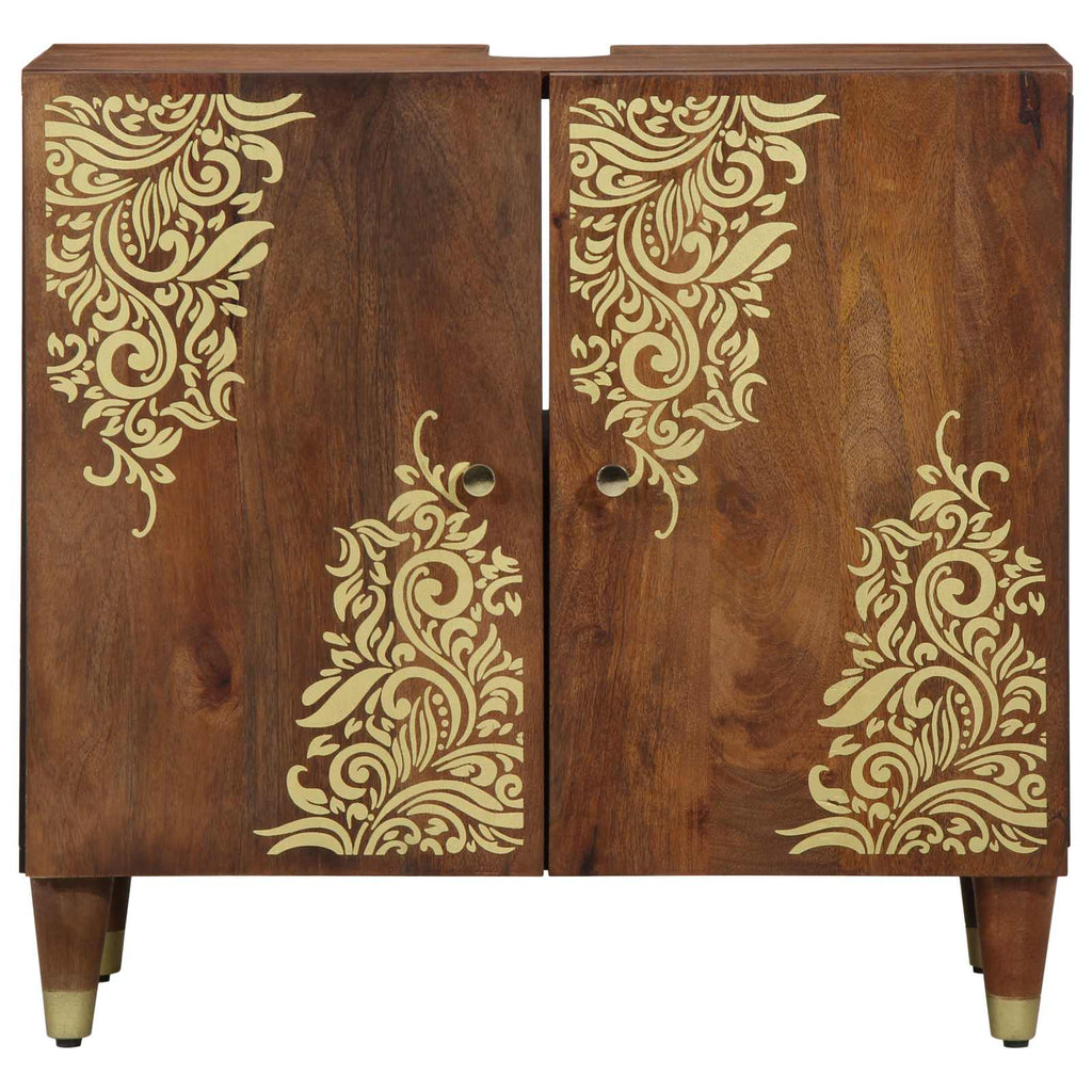 vidaXL Waschbeckenunterschrank mit Speicher Honigbraun 62 x 33 x 58 cm