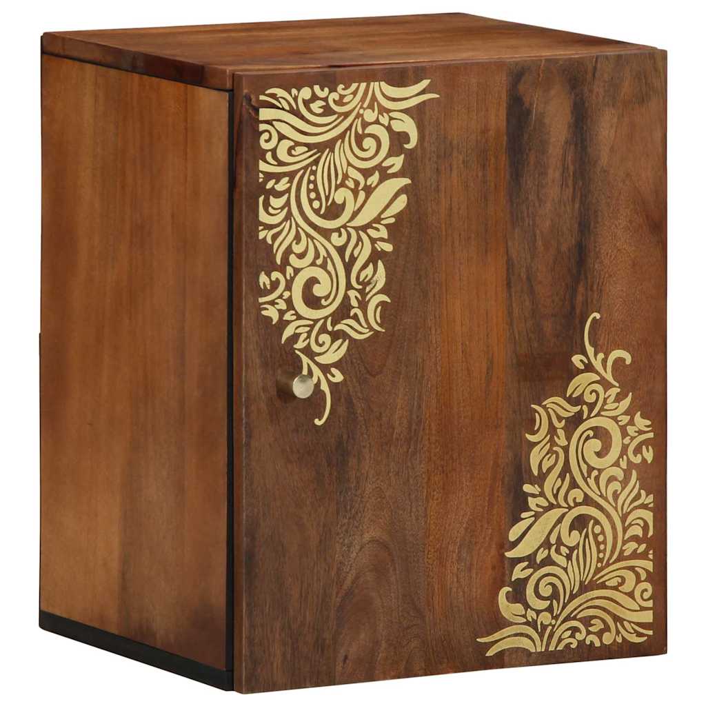 vidaXL Wandschrank mit Tür Honigbraun 38 x 33 x 48 cm Massivholz Mango